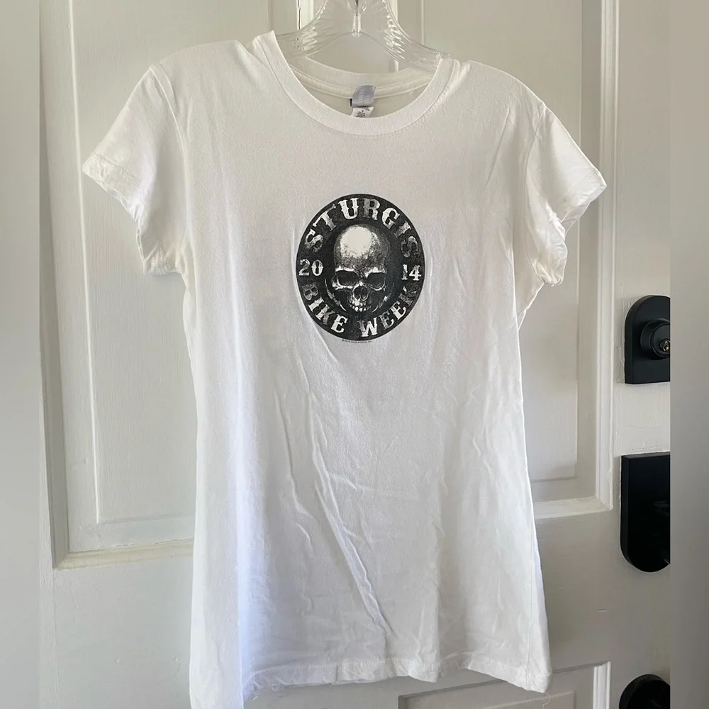 Sturgis Bike Week 2014 Skull Graphic Tee - White - Picture 1 of 8